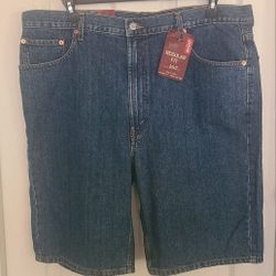 Vintage 2005 Levis 505 Men's Denim Shorts Regular Fit Blue Size 42 New Old Stock