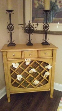 Wine rack wood dresser