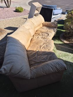 Large leather couch free
