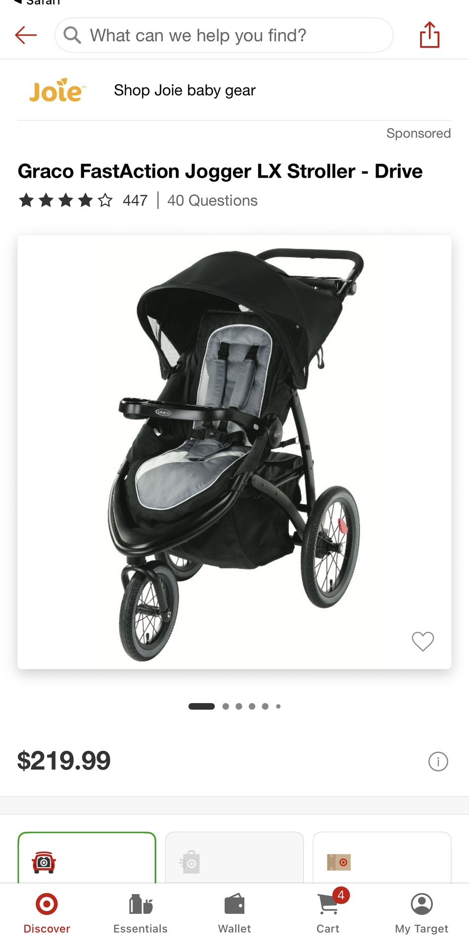 Graco Fast Action Jogger Stroller