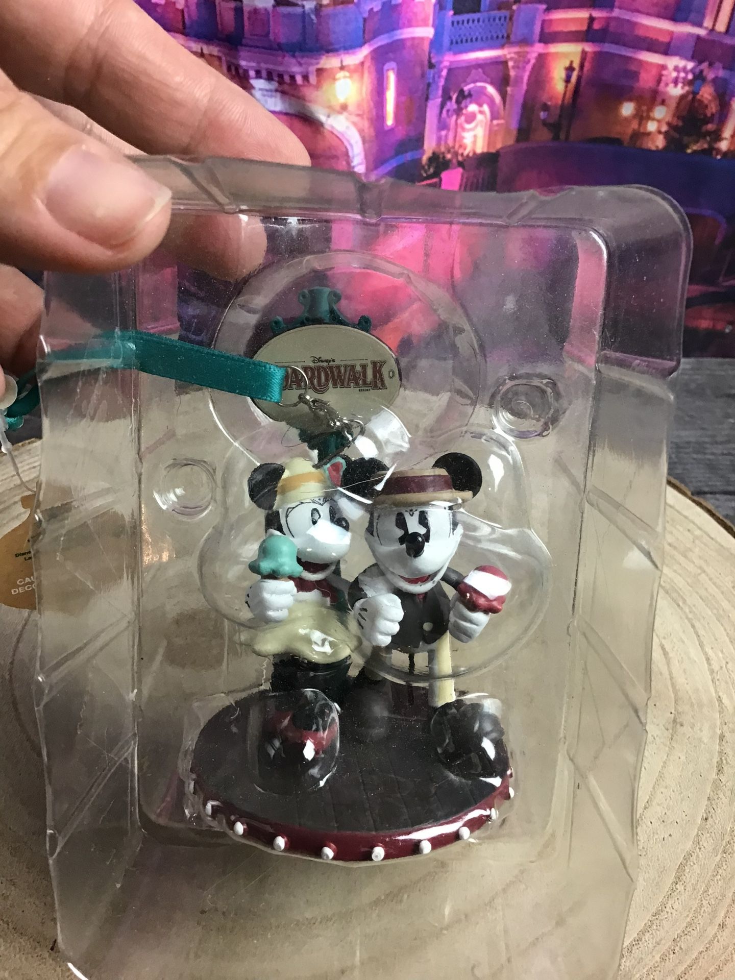 Disney Parks Boardwalk Resort Mickey & Minnie Mouse Ornament -brand New 