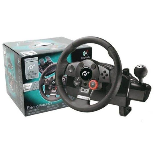 Logitech Driving Force GT Racing Wheel and Pedals Playstation 2 & 3. Like New w/ GT5