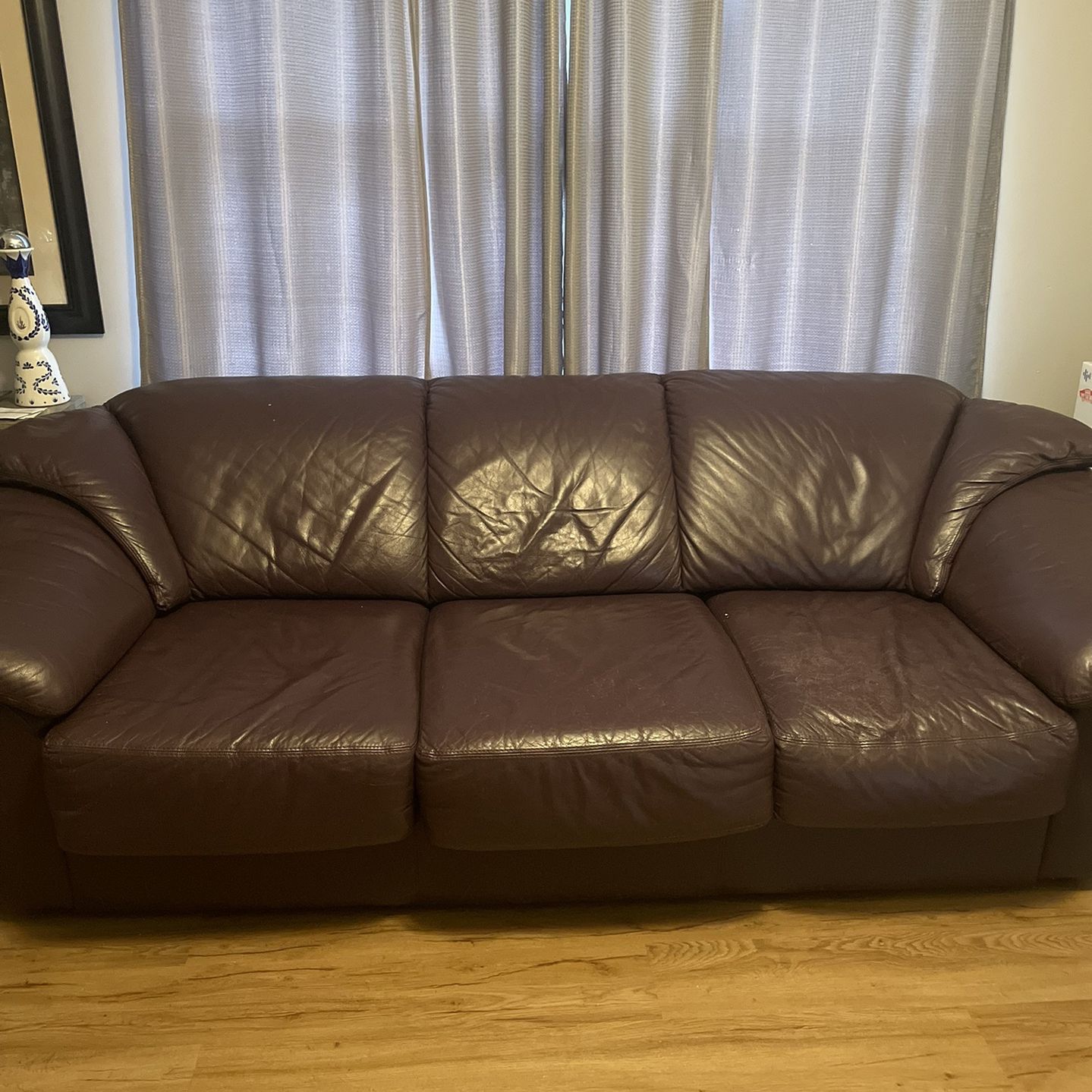 Leather Couch Bed 