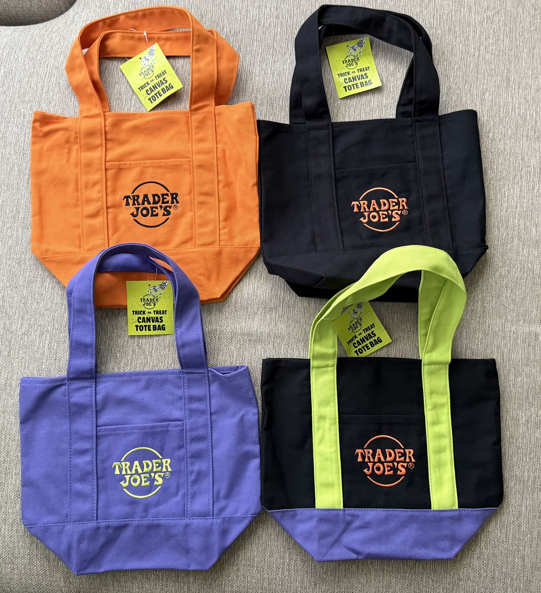 Trader Joe's Trick-or-Treat Mini Canvas Totes