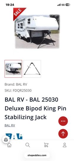 BAL RV 25030 Deluxe Bipod King Pin Stabilizing Jack
