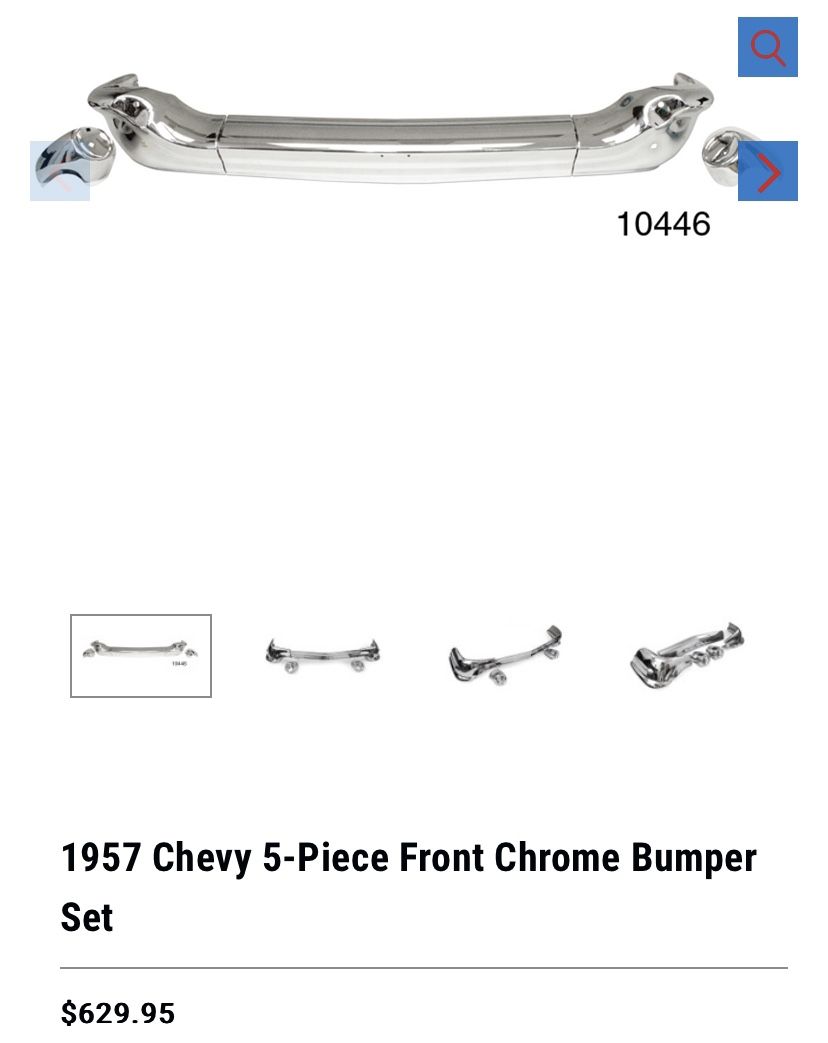 OPR Front Bumper Bracket; Diagonal; Passenger Side EK-57-902497 (1957 150, 210, Bel Air OPR Front Bumper Bracket; Diagonal; Passenger Side EK-57-902497 (1957 150, 210, Bel Air