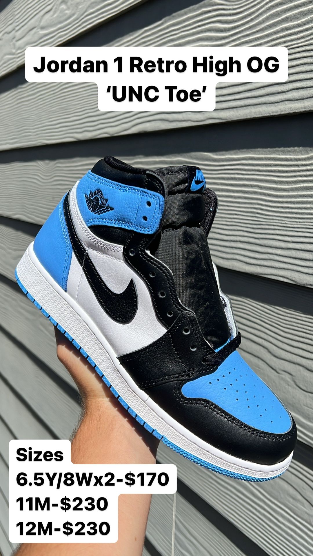 Jordan 1 Retro High OG ‘UNC Toe’
