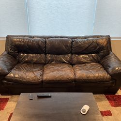 Leather Couch & Loveseat