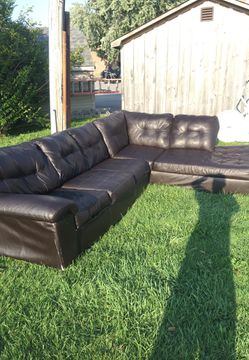 Leather couches used good condition 2 set piece