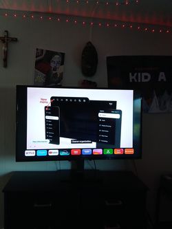 45-inch TV onn
