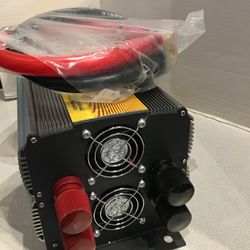 New 6000 Watt Power Inverter 12000 W Peak  Power with HEAVY DUTY CABLES