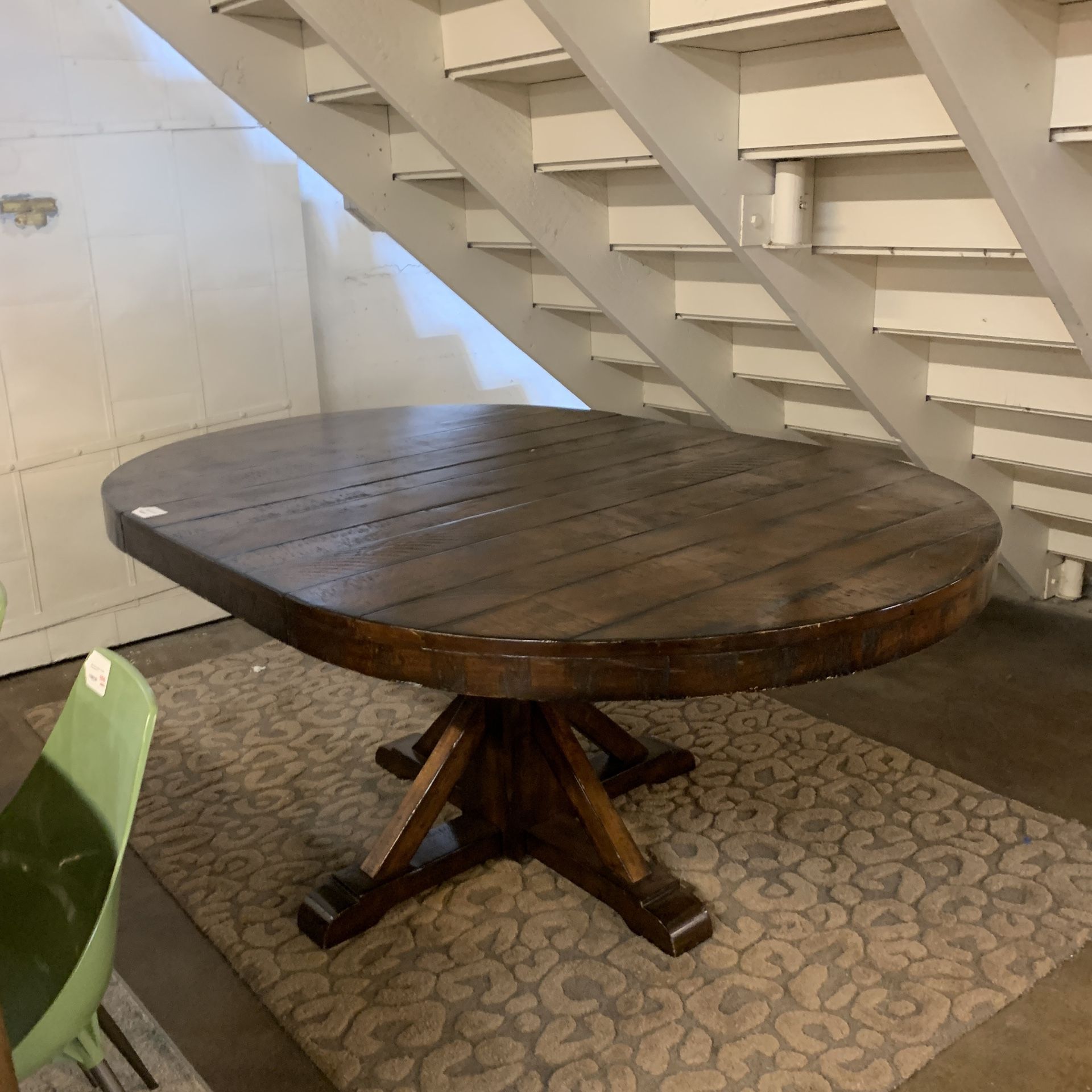 Benchwright Rustic Mahogany Extendable Dining Table