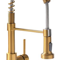 Gold Kitchen Faucet with Sprayer