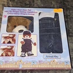 Make Your Own Pet Teddy Bear Kit Ready to Stuff and Dress Animal Alley Brand New