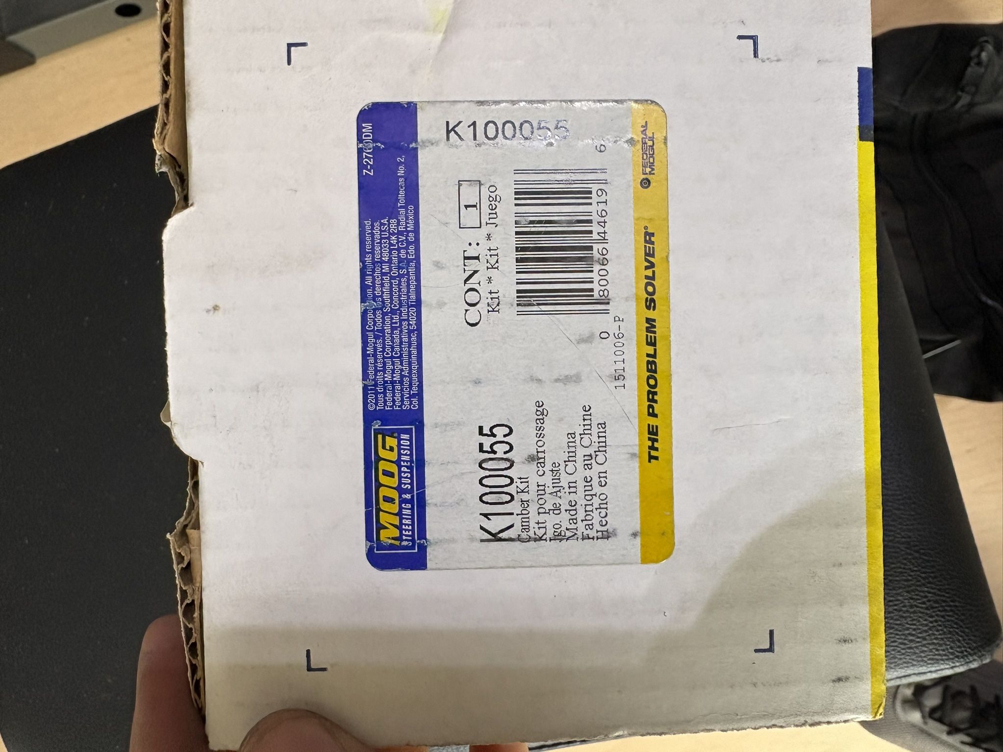 MOOG K100055 Cam Bolt Kit – NEW