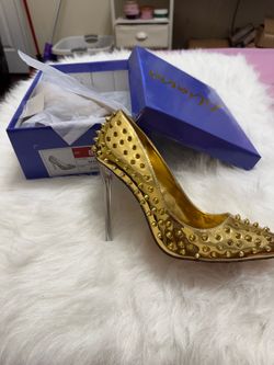Gold spike heels size 8.5