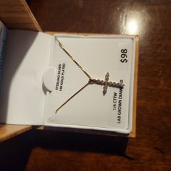 14 K Gold Cross With Chain