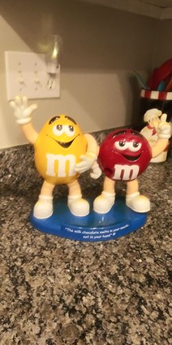 M&M's Yellow Peanut and Red Plain Double M&M's Yellow Peanut and Red Plain Double Candy Dispenser 10 1/2" tall Mars Inc.