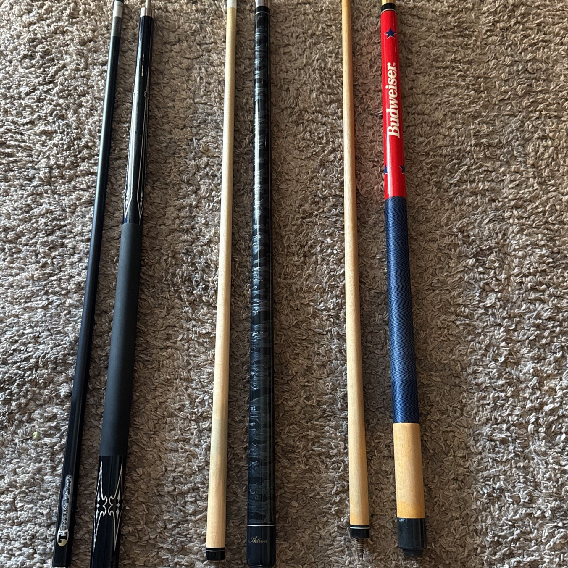 3 Professional 2 Piece Pool Cues