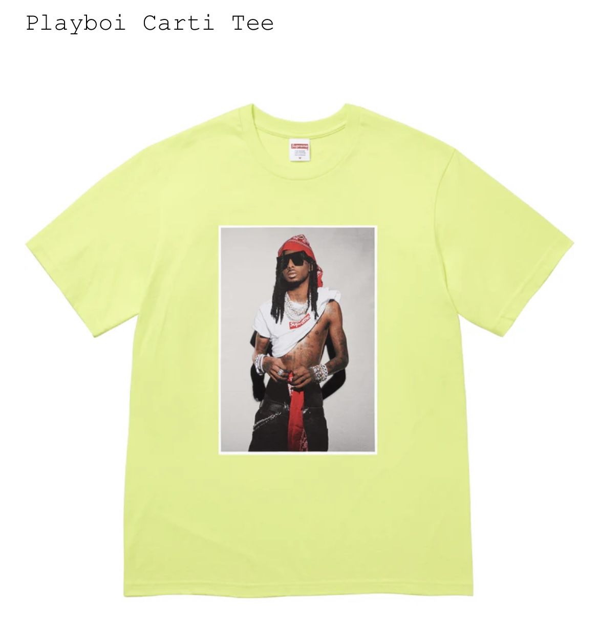 Supreme/playboi Carti T-shirt (XL) Pale Green