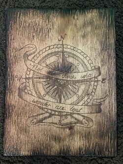 Compass Sign Laser Engraved (15in x 12in)