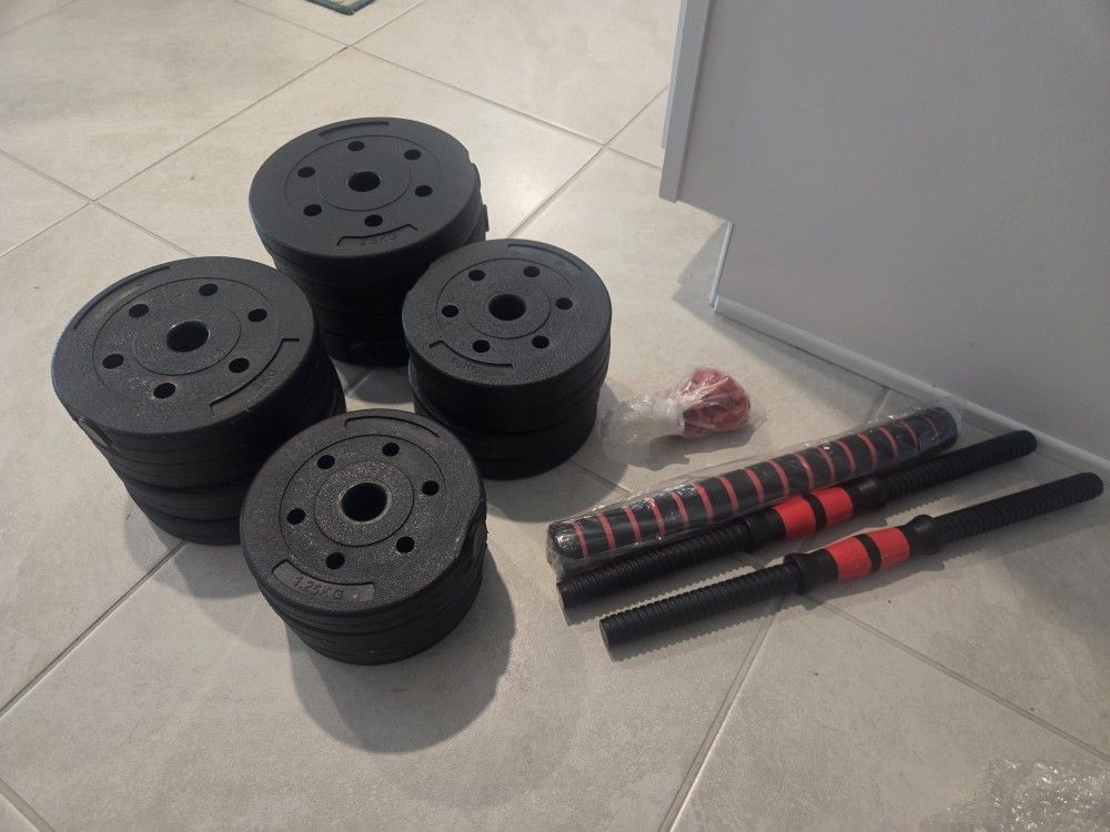 30kg Dumbbell & Barbell Set( Eco Model No Rust)