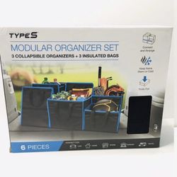 NEW Modular Organizer Set 3 collapsible organizers 3 insulated storage bag TypeS for car or home