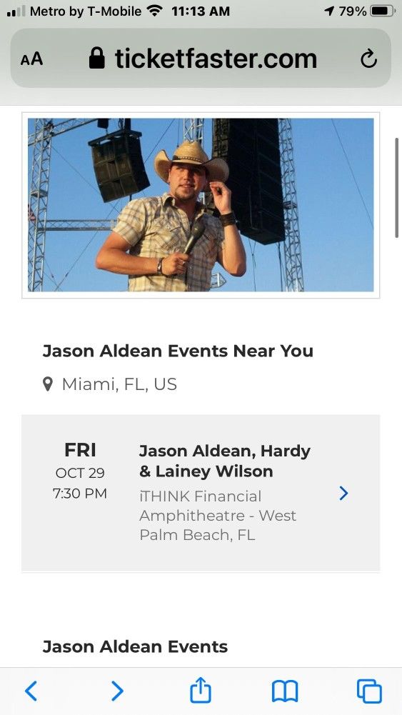 Jason Aldean Concert Tickets - October 29th