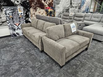 Brand new brown color sofa and loveseat special