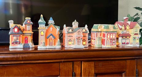 “5” Small Porcelain Christmas Houses