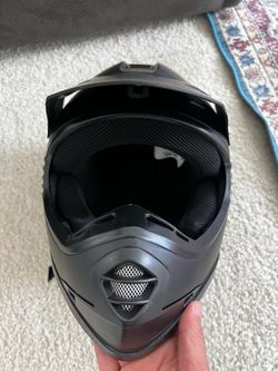 Dirt bike helmet black new size youth m dot