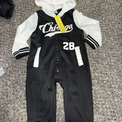 9-12m Chicago button up one piece