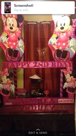 Minnie stands and photo frame