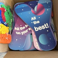 “happy Birthday “ Signs, Outdoor Decorations, With Pens Blooms, All In The Package 