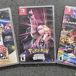 Nintendo Switch Games - Mario Kart 8, Super Mario 3D All-Stars, Pokemon Shining Pearl