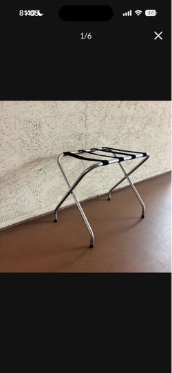 One Chrome Folding Luggage Rack