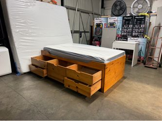Twin captains bed platform bed $220