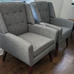 Two Mid Century Modern Armchairs