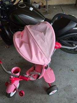 Radio Flyer Pink Kids Tricycle with Canopy