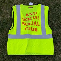 Anti Social Social Club Security’s Best Neon Yellow/Green Work Vest 3M Reflective