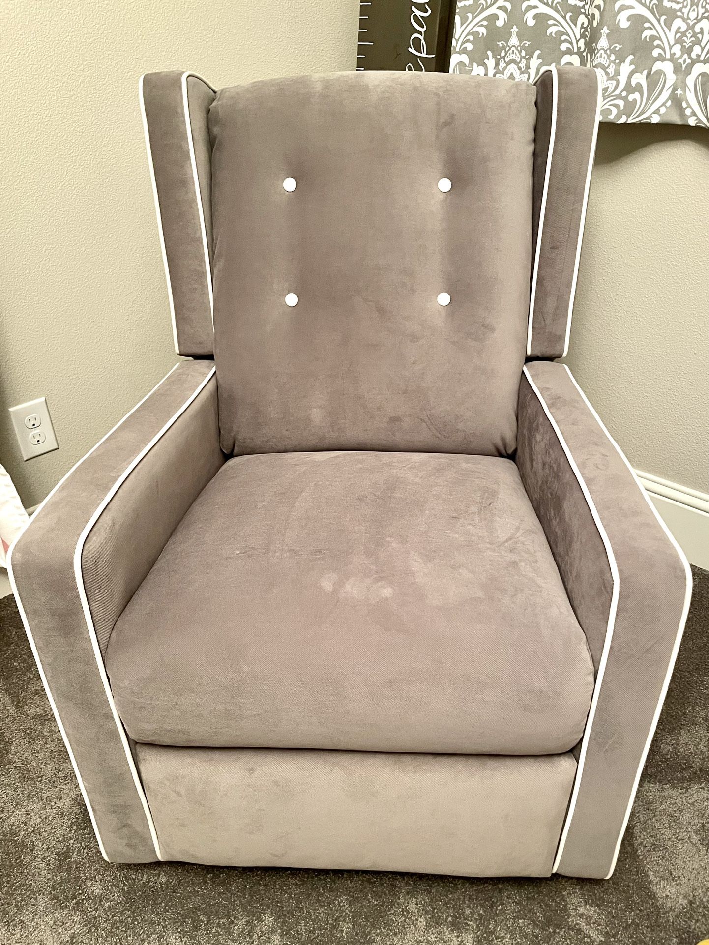 Swivel Rocker Recliner Chair, Nursery Glider Chair, Nursery