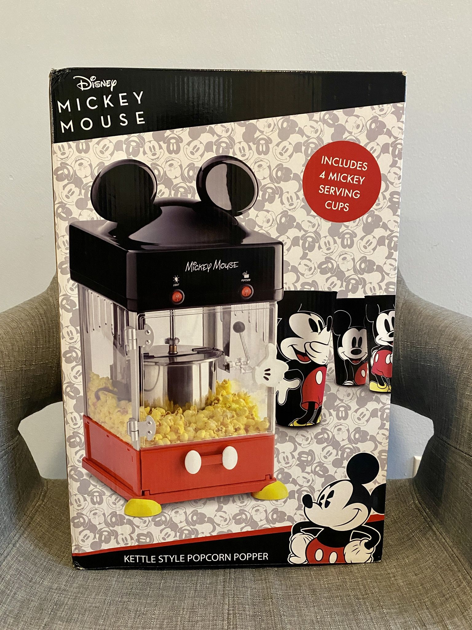 Disney Mickey Mouse Kettle Style Popcorn Popper