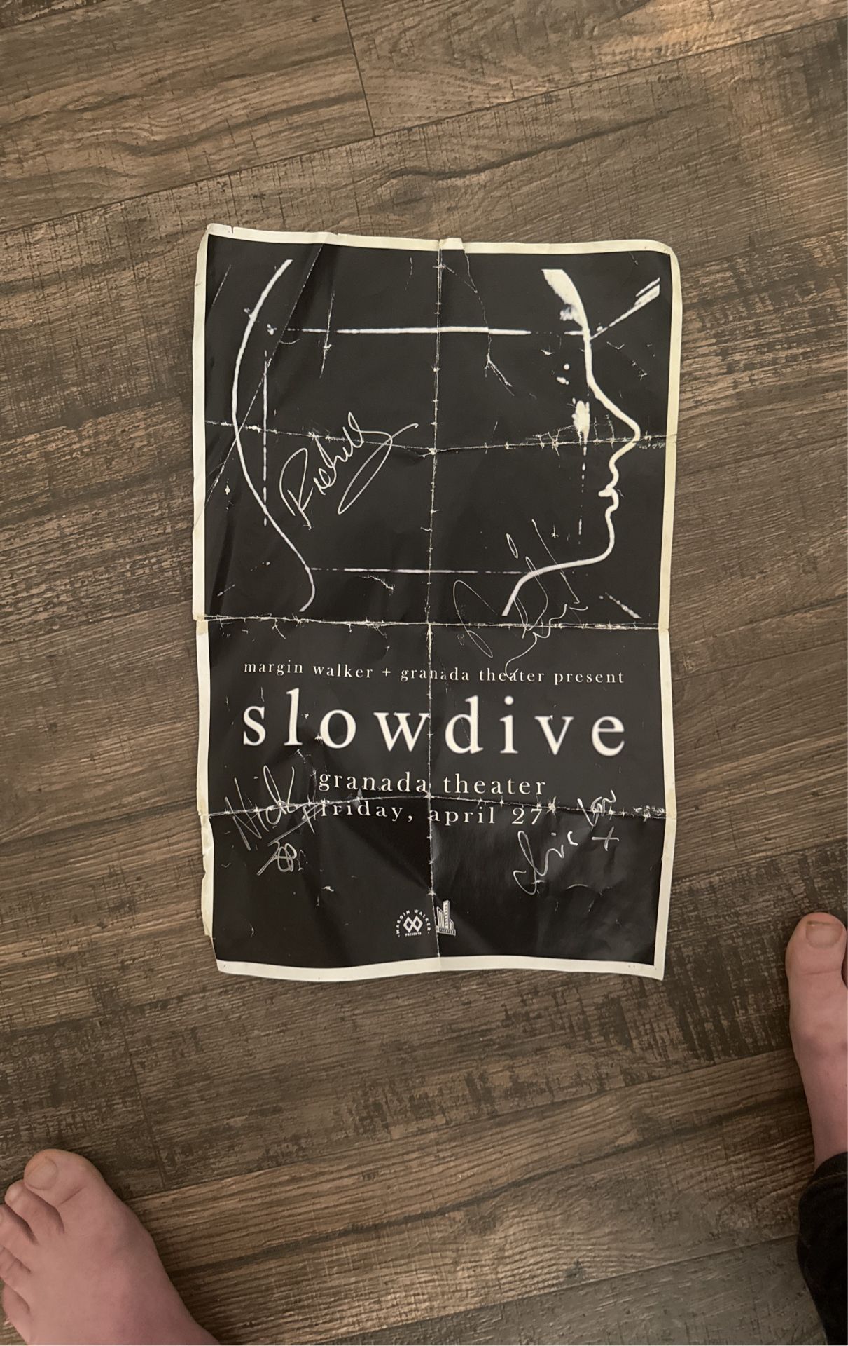 Signed Slowdive 2018 Promotional  Poster