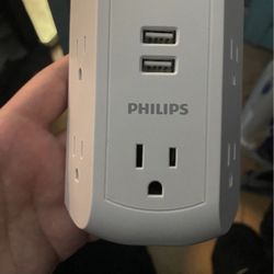 Philips Surge Protector with phone charger