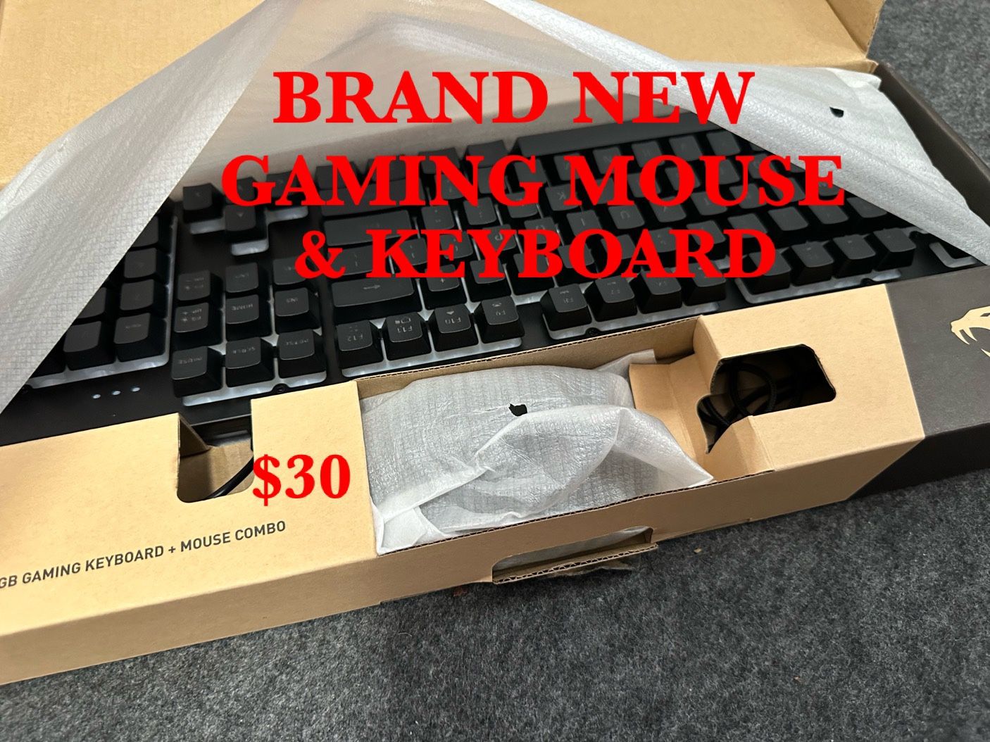 Brand New Wired Gaming Mouse & Keyboard 