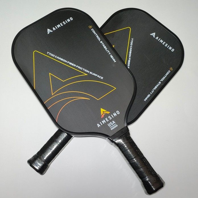 Aimesino T700 Carbon Fiber Friction Surface Control Stability 16 MM 2 Pickleball Paddle Brand New