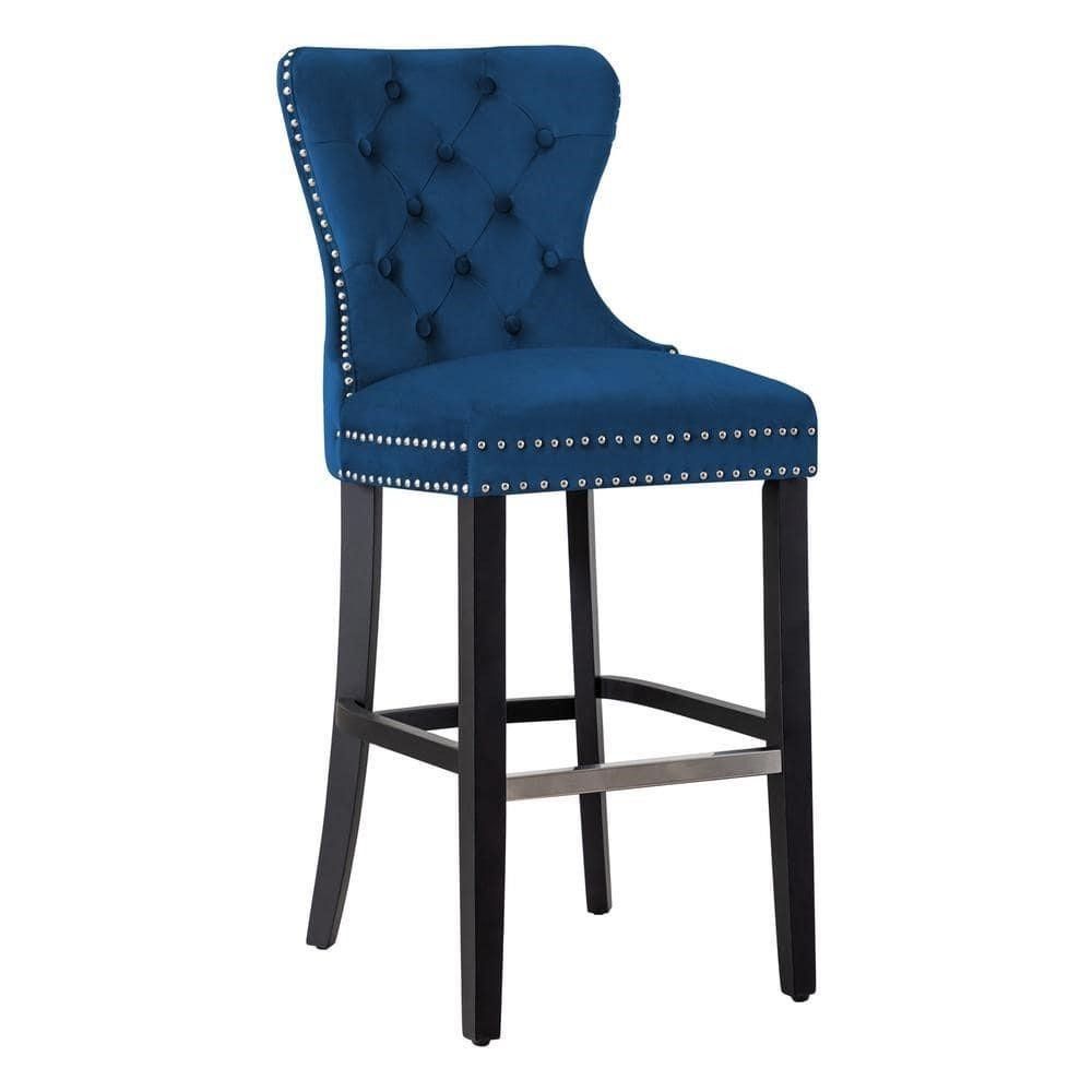 Bar Chair Harper 29 in. High Back Nail Head Trim Button Tuft