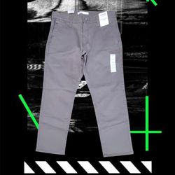 Signature by Levi Strauss & Co. Men's Athletic Hybrid Chino  (Monument)