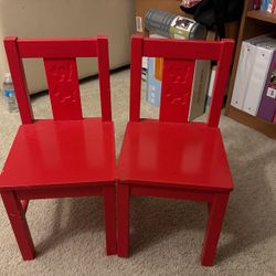 Kid’s Chairs $25 For Two 21 Inches High And 11 Inches Wide 