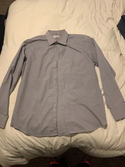 Grey Boltini Long Sleeve Dress Shirt 